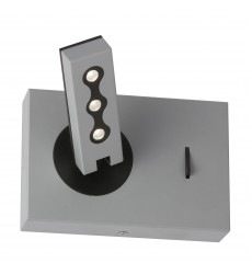 Wall Sconce w/ Reading Lamp, Silver Finish-(479LEDW-SV)-Dainolite