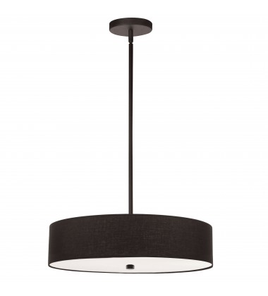  4LT Incandescent Pendant MB w/ Black Shade-(571-204P-MB-BK)-Dainolite