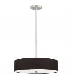  4LT Incandescent Pendant SC w/ Black Shade-(571-204P-SC-BK)-Dainolite