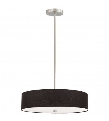 4LT Incandescent Pendant SC w/ Black Shade-(571-204P-SC-BK)-Dainolite
