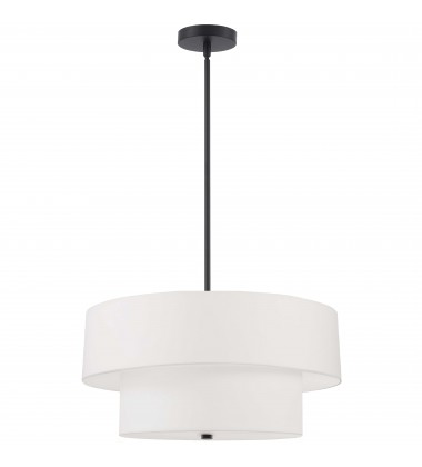  4LT Incand 2 Tier Pendant, MB w/ WH Shade-(571-224P-MB-WH)-Dainolite