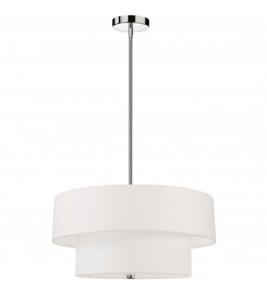  4LT Incand 2 Tier Pendant, PC w/ WH Shade-(571-224P-PC-WH)-Dainolite
