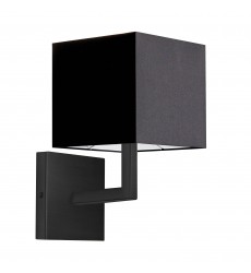  1LT Wall Sconce, MB w/ BK Shade-(77-1W-MB-BK)-Dainolite
