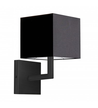  1LT Wall Sconce, MB w/ BK Shade-(77-1W-MB-BK)-Dainolite