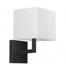 1LT Wall Sconce, MB w/ WK Shade-(77-1W-MB-WH)-Dainolite 1LT Wall Sconce, MB w/ WK Shade-(77-1W-MB-WH)-Dainolite