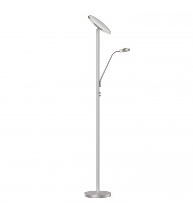  Mother & Son Floor Lamp, Satin Nickel Finish-(801LEDF-SN)-Dainolite