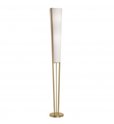  2LT Incand Floor Lamp, AGB w/ WH Shade-(83323F-AGB)-Dainolite
