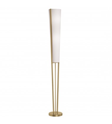  2LT Incand Floor Lamp, AGB w/ WH Shade-(83323F-AGB)-Dainolite