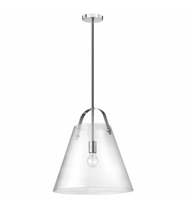 1LT Incandescent Pendant, PC w/ CLR Glass-(871-171P-PC)-Dainolite  1LT Incandescent Pendant, PC w/ CLR Glass-(871-171P-PC)-Dainolite