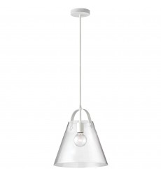 1LT Incandescent Pendant, MW w/ Clear Glass-(871P-WH)-Dainolite  1LT Incandescent Pendant, MW w/ Clear Glass-(871P-WH)-Dainolite