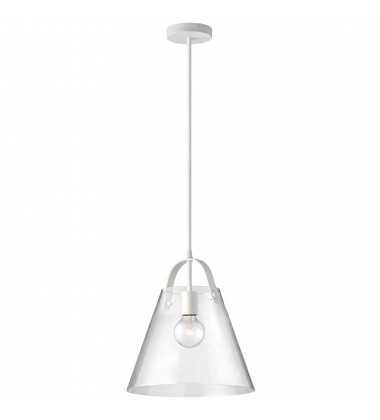 1LT Incandescent Pendant, MW w/ Clear Glass-(871P-WH)-Dainolite  1LT Incandescent Pendant, MW w/ Clear Glass-(871P-WH)-Dainolite