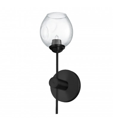 1LT Vanity Light, MB w/ Clear Glass-(ABI-141W-MB-CLR)-Dainolite  1LT Vanity Light, MB w/ Clear Glass-(ABI-141W-MB-CLR)-Dainolite
