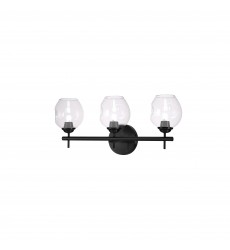 3LT Vanity, MB w/ Clear Glass-(ABI-203W-MB-CLR)-Dainolite  3LT Vanity, MB w/ Clear Glass-(ABI-203W-MB-CLR)-Dainolite