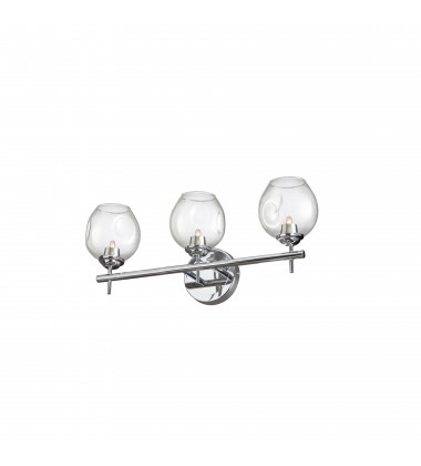  3LT Halogen Vanity PC w/ Clear Glass-(ABI-203W-PC)-Dainolite