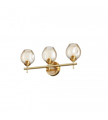  3LT Halogen Vanity VB w/ Champagne Glass-(ABI-203W-VB)-Dainolite