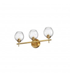  3LT Halogen Vanity VB w/ Clear Glass-(ABI-203W-VB-CLR)-Dainolite
