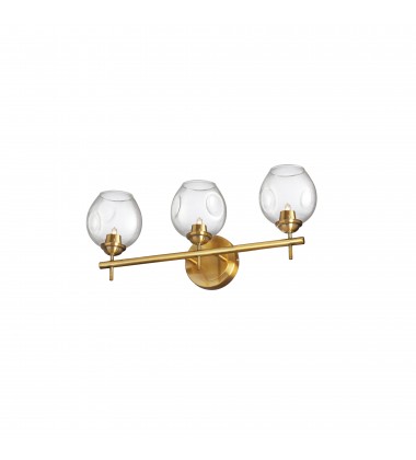  3LT Halogen Vanity VB w/ Clear Glass-(ABI-203W-VB-CLR)-Dainolite