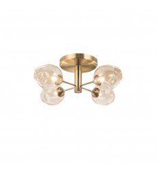  4LT Semi Flush, VB Finish w/ Champagne Gla-(ABI-204SF-VB)-Dainolite