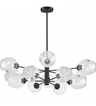  12LT Chandelier, MB w/ Clear Glass-(ABI-3312P-MB-CLR)-Dainolite