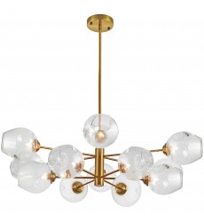  12LT Chandelier, VB with Clear Glass-(ABI-3312P-VB-SP-CLR)-Dainolite