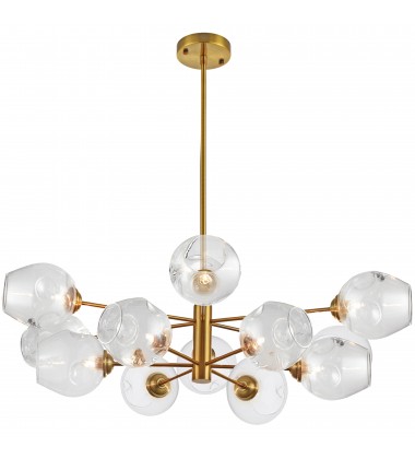  12LT Chandelier, VB with Clear Glass-(ABI-3312P-VB-SP-CLR)-Dainolite