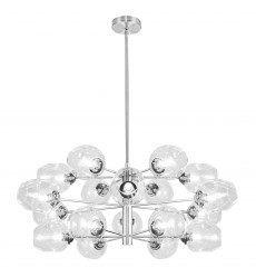  18LT Halogen Chandelier, PC w/ CLR Glass-(ABI-3318C-PC-CLR)-Dainolite