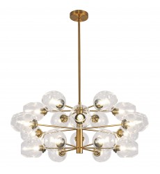  18LT Halogen Chandelier, VB w/ CLR Glass-(ABI-3318C-VB-CLR)-Dainolite