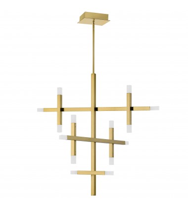  42W Chandelier, AGB w/ Frosted Acrylic Diff-(ACS-3656C-AGB-FR)-Dainolite