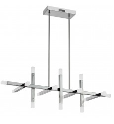  48W Horiz Chandelier, PC w/ Frosted Acrylic Diff-(ACS-4064HC-PC-FR)-Dainolite