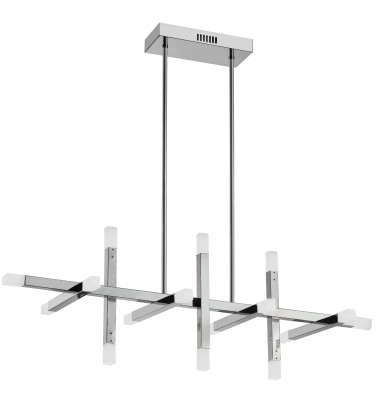  48W Horiz Chandelier, PC w/ Frosted Acrylic Diff-(ACS-4064HC-PC-FR)-Dainolite