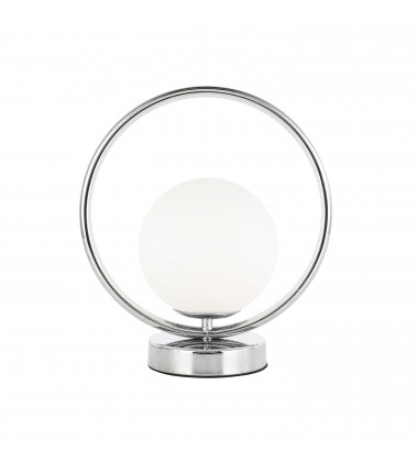  1LT Halogen Table Lamp PC w/ White Glass-(ADR-101T-PC)-Dainolite