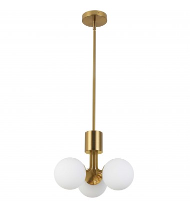  3LT Halogen Pendant, AGB w/ WH Opal Glass-(AMA-153P-AGB)-Dainolite