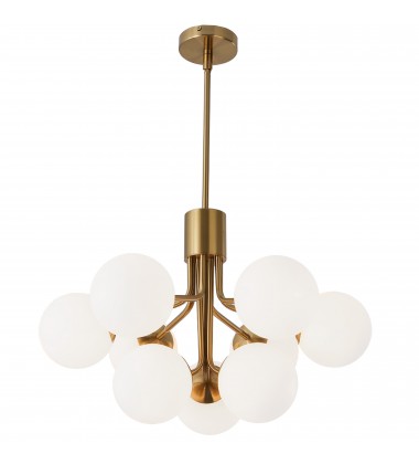  9LT Chandelier, AGB Finish w/ Opal Glass-(AMA-249C-AGB)-Dainolite