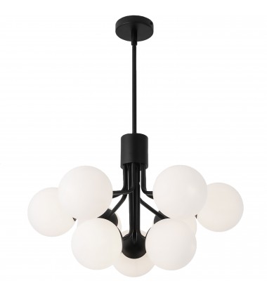  9LT Chandelier, MB Finish w/ Opal Glass-(AMA-249C-MB)-Dainolite