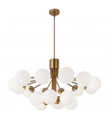  18LT Chandelier, AGB Finish w/ Opal Glass-(AMA-3618C-AGB)-Dainolite