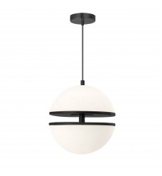 30W Pendant, MB w/ WH Glass-(AMC-1330LEDP-MB)-Dainolite  30W Pendant, MB w/ WH Glass-(AMC-1330LEDP-MB)-Dainolite