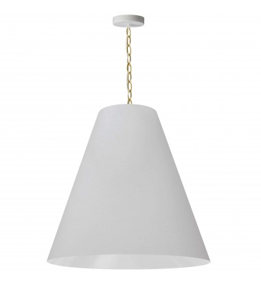  1LT Anaya Large Pendant, AGB w/ WH Shade-(ANA-L-AGB-790)-Dainolite