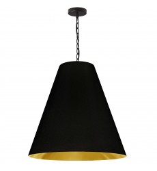  1LT Anaya Large Pendant, MB w/ BK/GLD Shade-(ANA-L-MB-698)-Dainolite