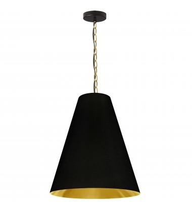  1LT Anaya Medium Pendant, AGB w/ BK/GLD Shade-(ANA-M-AGB-698)-Dainolite