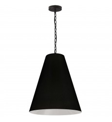  1LT Anaya Medium Pendant, MB w/ BK Shade-(ANA-M-MB-797)-Dainolite