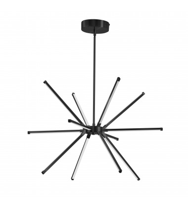  32W Chandelier MB w/ WH Acrylic Diffuser-(ARY-2032LEDC-MB)-Dainolite