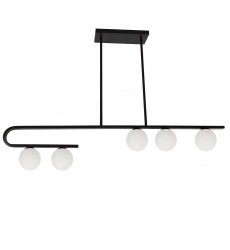  5LT Horiz Pendant, MB w/ WH Glass-(ATL-445HP-MB)-Dainolite