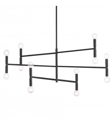  12LT Incandescent Chandelier, MB-(AVA-4012C-MB)-Dainolite
