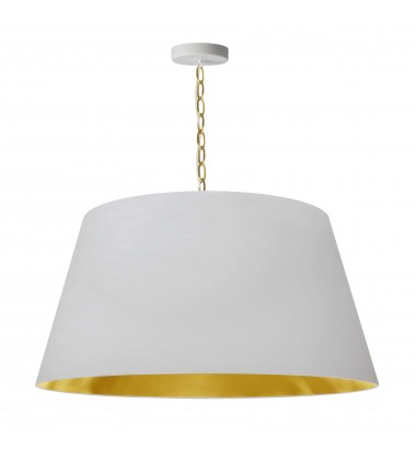  1LT Brynn Large Pendant, WHT/GLD Shade, AGB-(BRY-L-AGB-692)-Dainolite