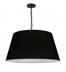  1LT Brynn Large Pendant, BLK Shade, Black-(BRY-L-BK-797)-Dainolite