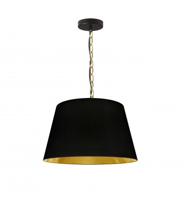  1LT Brynn Small Pendant, BLK/Gld Shade, AGB-(BRY-S-AGB-698)-Dainolite