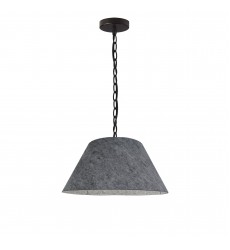  1LT Brynn Small Pendant, GRY Felt Shade, Black-(BRY-S-BK-500)-Dainolite