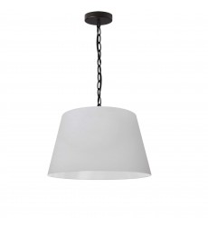  1LT Brynn Small Pendant, JTone WHT Shade, Black-(BRY-S-BK-790)-Dainolite