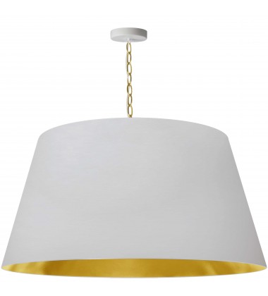  1LT Brynn X-Large Pendant, WHT/GLD Shade, AGB-(BRY-XL-AGB-692)-Dainolite