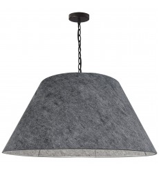  1LT Brynn X-Large Pendant, GRY Felt Shade, Black-(BRY-XL-BK-500)-Dainolite